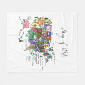 Couverture Polaire Carte des attractions des Etats-Unis d'Amérique (Devant (Horizontal))