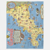 Couverture Polaire Carte des Cornouailles, Angleterre (Devant)