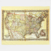 COUVERTURE POLAIRE CARTE DES ÉTATS-UNIS (Devant (Horizontal))