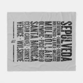 Couverture Polaire Carte des rues de Los Angeles (Devant (Horizontal))