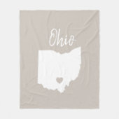 Couverture Polaire Carte d'état de l'Ohio (Devant)