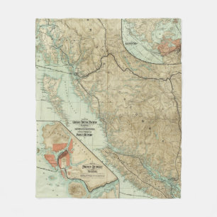 Couverture Polaire Carte du chemin de fer grand de Pacifique de tronc