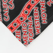 Couverture Polaire Carte du métro de Chicago avec les arrêts de train (Coin)