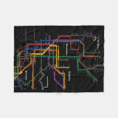 Couverture Polaire Carte du métro NY-City (Devant (Horizontal))