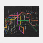Couverture Polaire Carte du métro NY-City (Devant (Horizontal))
