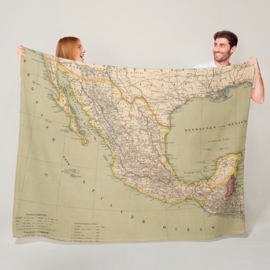 Couverture Polaire Carte du Mexique (En situation)