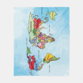 Couverture Polaire Carte du monde (Devant)