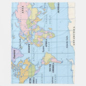 COUVERTURE POLAIRE CARTE DU MONDE (Devant)