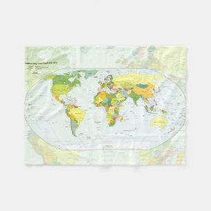 Couverture Polaire Carte du monde Atlas Poster Politique : Décoration