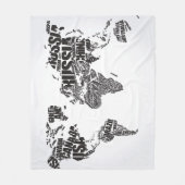 Couverture Polaire Carte du monde dans la typographie (Devant)