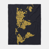 Couverture Polaire Carte du monde des points d'or (Devant)