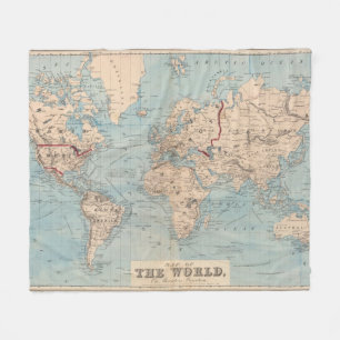 Couverture Polaire Carte du monde sur la projection de Mercator