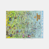 Couverture Polaire Carte du pays de Texas Hill (Devant (Horizontal))