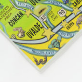 Couverture Polaire Carte du pays de Texas Hill (Coin)