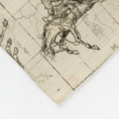 Couverture Polaire Carte du Texas aux frontières du comté (Coin)