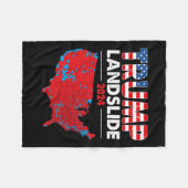 Couverture Polaire Carte électorale 2024 Trump Défilé Élections rouge (Devant (Horizontal))