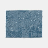 Couverture Polaire Carte graphique de Boston (Devant (Horizontal))