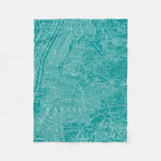 Couverture Polaire Carte graphique de New York (Devant)