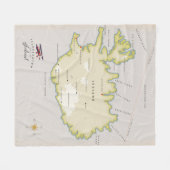 Couverture Polaire Carte illustrée de l'Islande (Devant (Horizontal))
