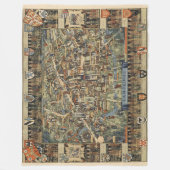 Couverture Polaire Carte imagée de Cambridge, Angleterre (Devant)