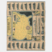 Couverture Polaire Carte locomotive des Etats-Unis (Devant)
