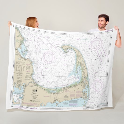 Couverture Polaire Carte marine de Cape Cod Bay 13246 (En situation)