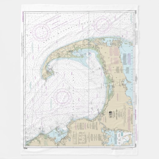 Couverture Polaire Carte marine de Cape Cod Bay 13246 (Devant)