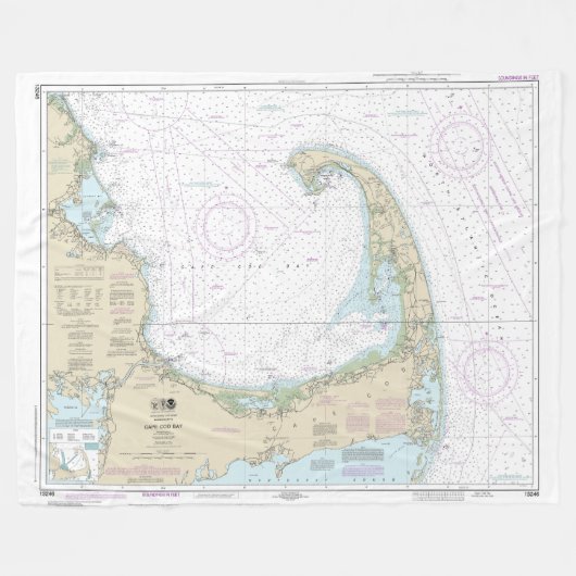 Couverture Polaire Carte marine de Cape Cod Bay 13246 (Devant (Horizontal))