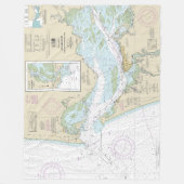 Couverture Polaire Carte marine du fleuve Columbia 18521 (Devant)