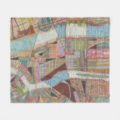 Couverture Polaire Carte moderne de New York II (Devant (Horizontal))