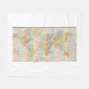 Couverture Polaire Carte mondiale des fuseaux horaires