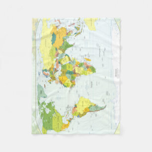 Couverture Polaire Carte mondiale Globe Pays Atlas
