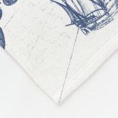 Couverture Polaire Carte Orca bleu (Coin)