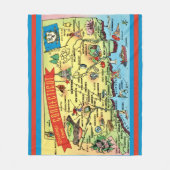 Couverture Polaire Carte postale du Connecticut (Devant)