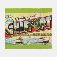 Carte postale rétro de Gulfport Mississippi