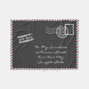 Couverture Polaire Carte postale Vintage Dark Grey