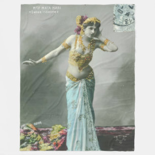 Couverture Polaire Carte postale vintage Mata Hari