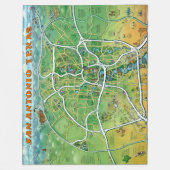 Couverture Polaire Carte San Antonio Texas Fun Map (Devant)