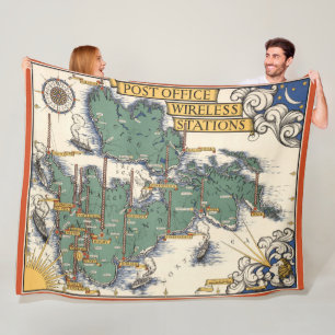 Couverture Polaire Carte sans fil de stations de bureau de poste,