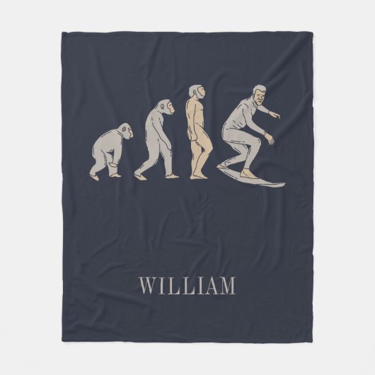 Couverture Polaire Carte Surf Surfing Evolution (Devant)