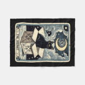 Couverture Polaire Carte Tarot Hermite Chat En Boîte Mystic Funny Cha (Devant (Horizontal))