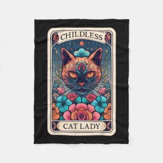 Couverture Polaire Carte Tarot Lady pour chats sans enfant 2