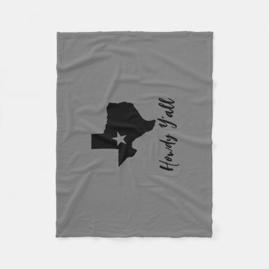 Couverture Polaire Carte Texas Lone Star State Howdy Y'all (Devant)