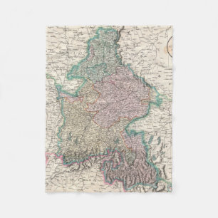 Couverture Polaire Carte vintage de la Bavière Allemagne (1799)