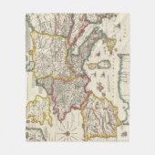 Couverture Polaire Carte vintage de l'Europe (1657) (Devant)