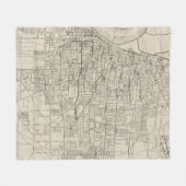 Couverture Polaire Carte vintage de Memphis Tennessee (1911) (Devant (Horizontal))