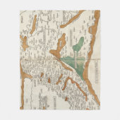 Couverture Polaire Carte vintage de Mésopotamie (1482) (Devant)