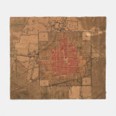 Couverture Polaire Carte vintage de Mexico Mexique (1800) (Devant (Horizontal))