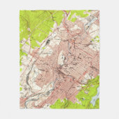 Couverture Polaire Carte vintage de Scranton Pennsylvanie (1947) (Devant)