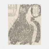 Couverture Polaire Carte vintage de Venise Italie (1764) (Devant)